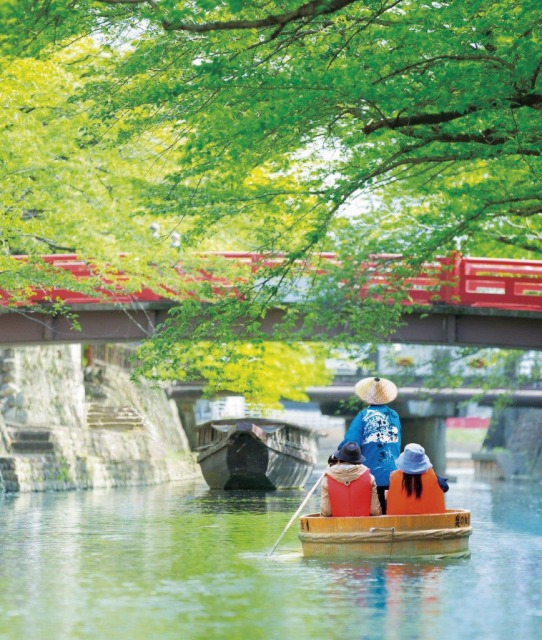 日帰り/水の都おおがきたらい舟と近江牛鉄板焼きステーキランチ