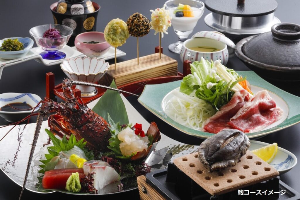 日帰り/鳥羽 浦村かき食べ放題VS伊勢海老・あわび会席