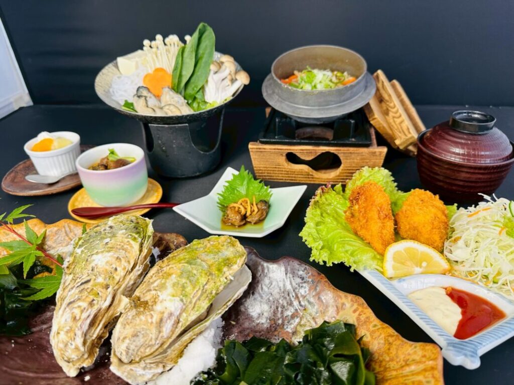 日帰り/南知多の旅館でいただく 冬の味覚 かきorふぐ選べるランチ（岡刈豊）