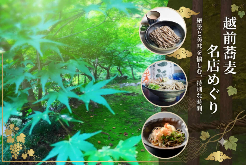 【日帰り】本格越前蕎麦　名店めぐり🎀３㌽
